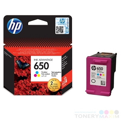 HP - HP Originál CZ102A No.650 Farebná atramentová náplň - CZ102A