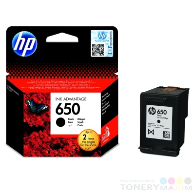 HP - HP Originál CZ101A No.650 Čierna atramentová náplň - CZ101A