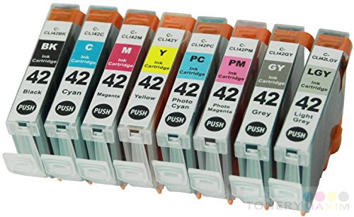Canon - Náplne Canon CLI-42BK/GY/LGY/C/M/Y/PC/PM - Multipack 8 alternatívnych náplní