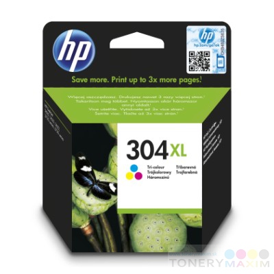 HP - Náplň HP N9K07AE no. 304 XL Color - originálna atramentová náplň