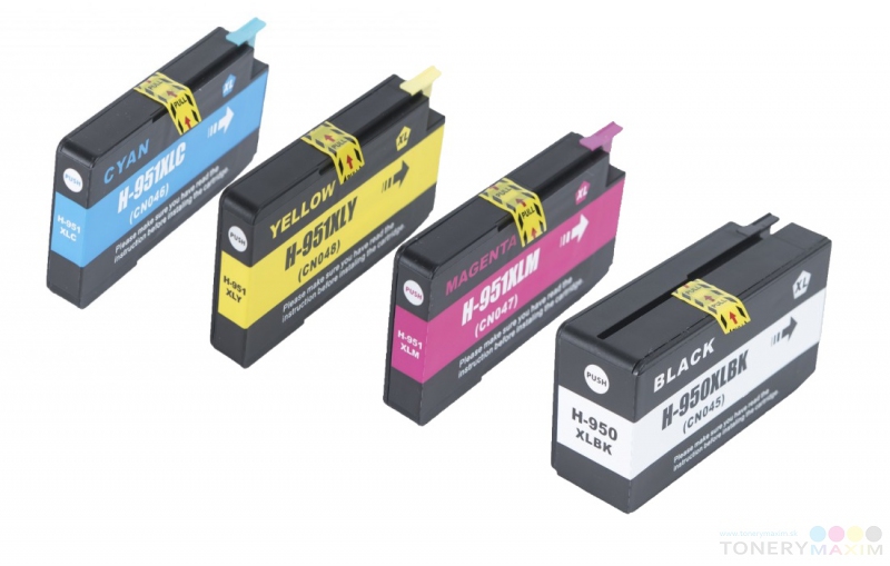HP - Náplne HP 950XL - 951XL CMYK - Multipack 4 alternatívnych náplní