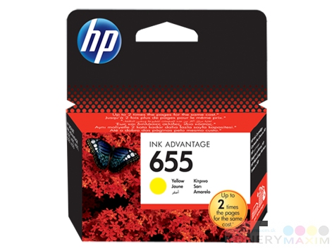 HP - HP Originál CZ112AE No.655 Žltá atramentová náplň - CZ112AE