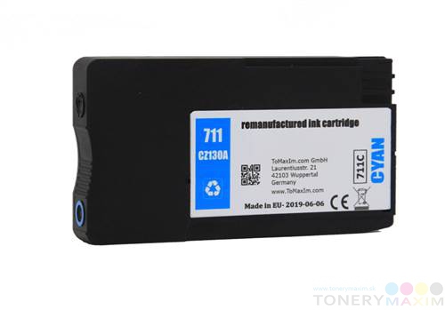 HP - Náplň HP CZ130A no. 711 XL cyan - renovovaná atramentová náplň