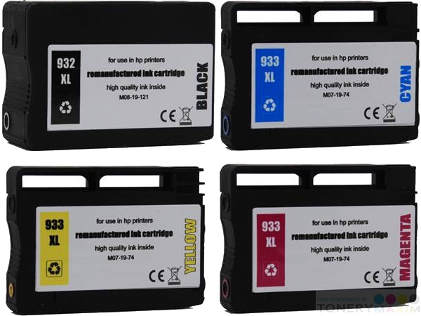 HP - Náplne HP 932XL - 933XL CMYK - Multipack 4 renovovaných náplní