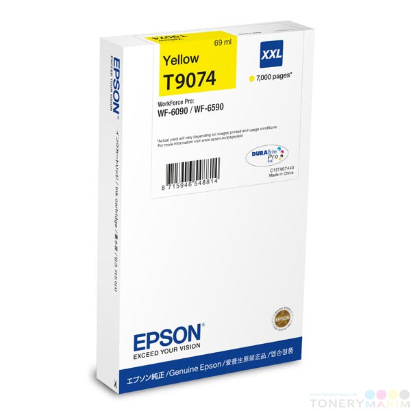 Epson - Náplň Epson T9074 XXL (C13T907440) Yellow - originál
