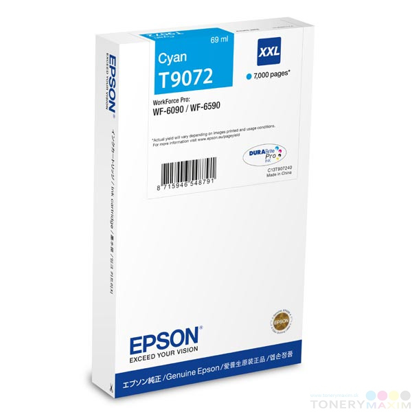Epson - Náplň Epson T9072 XXL (C13T907240) Cyan - originál