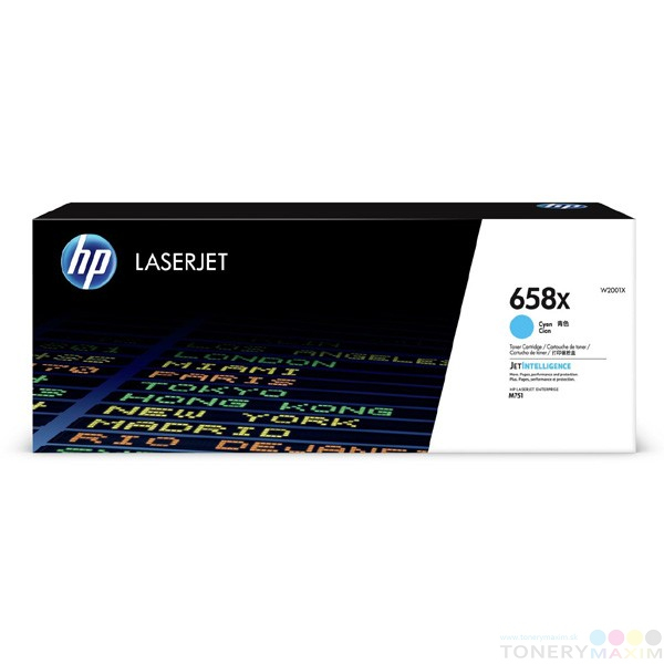 HP - Toner HP W2001X ( 658X ) cyan - originálny toner