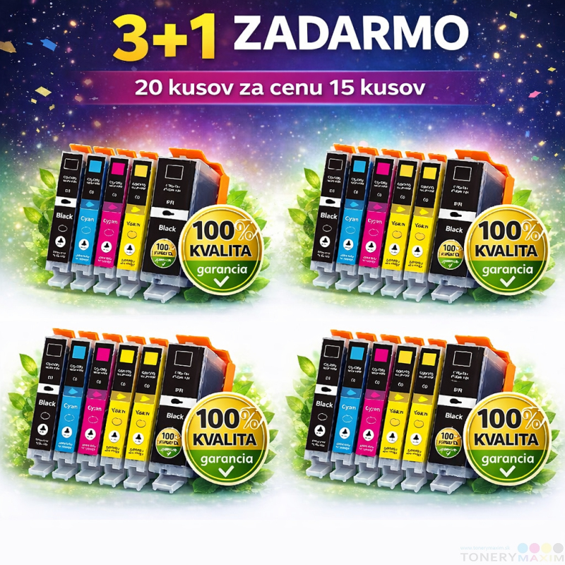 Canon - Kompatibilné XXL náplne Canon PGI-580 / CLI-581 – multipack 5 ks (AKCIA 3+1 ZADARMO)